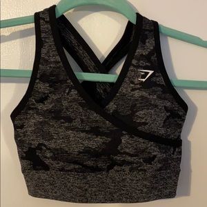 GYMSHARK Sports Bra-Camo